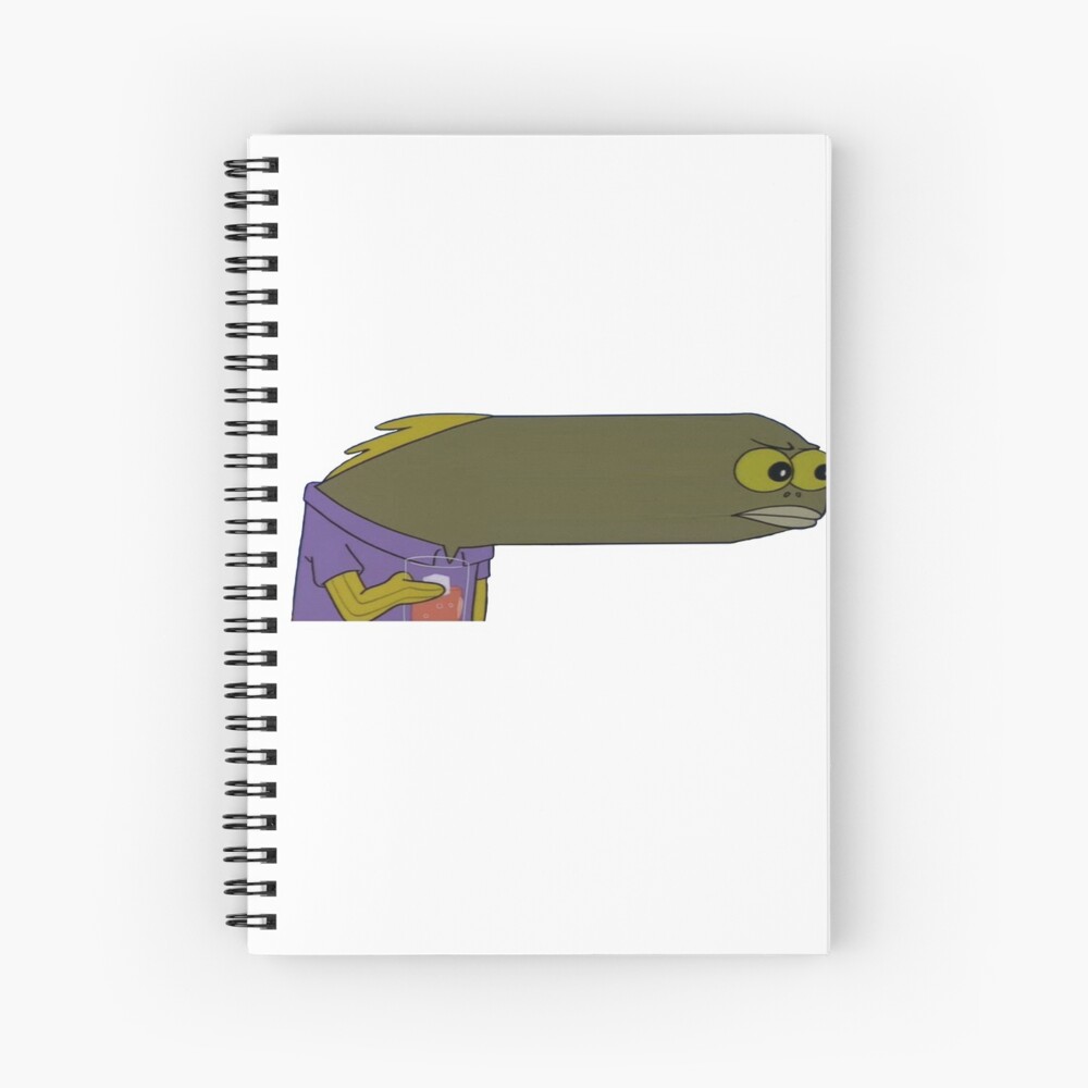 Spongebob - Suspicious Fish Spiral Notebook for Sale by