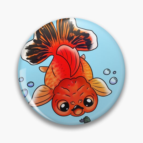 Item preview, "Pumpkin" Male TriColor Oranda designed and sold by INKteresting.