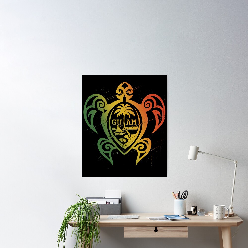 Guam Island Turtle Poster for Sale by TheLocalFabric