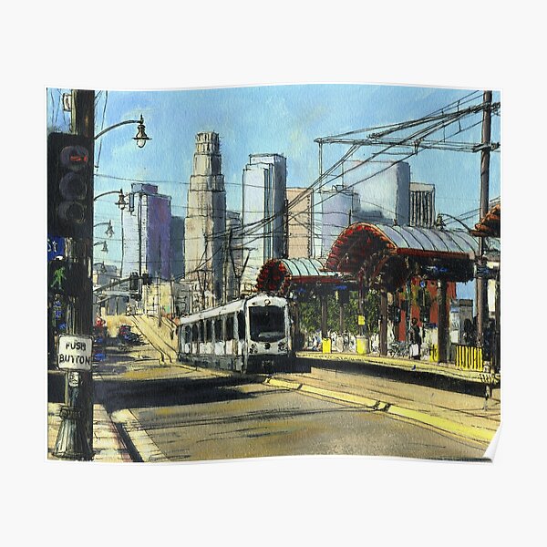 1st Street Train Station LA Poster