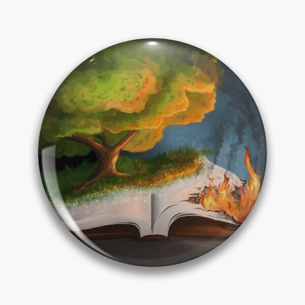 Item preview, "Burning Book" Illustration designed and sold by Katy Schifferer.