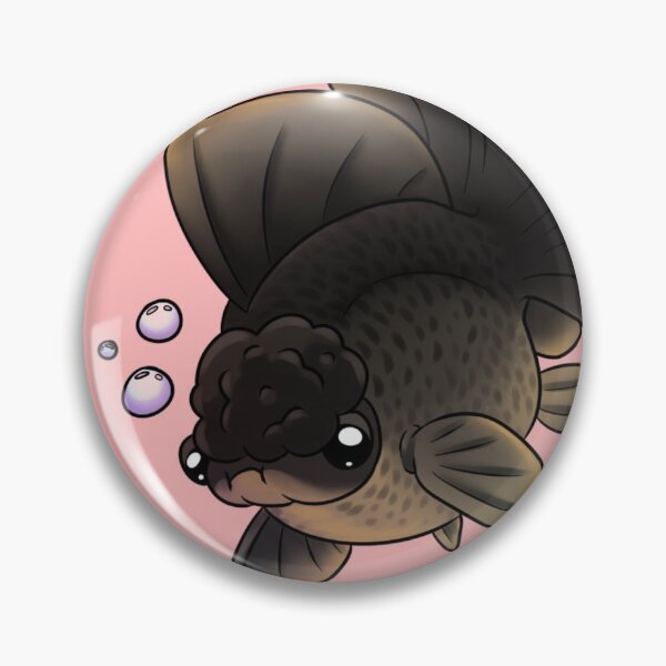 Item preview, "Nugget" Female Black/Green Oranda designed and sold by INKteresting.