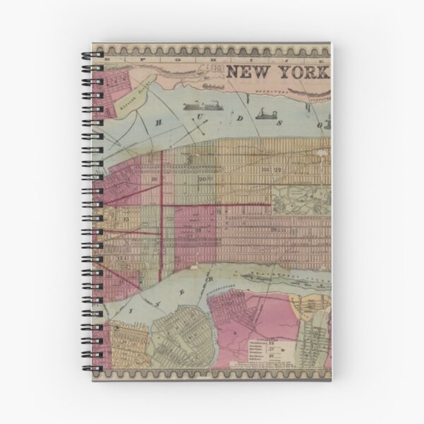 Item preview, Antique New York City Map designed and sold by BlueSpecsStudio.