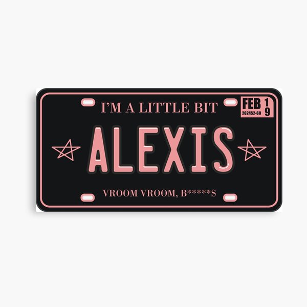 I'm A Little Bit Alexis License Plate Canvas Print