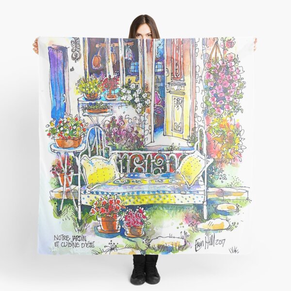 The Summer Kitchen Garden, Trausse, South of France Scarf