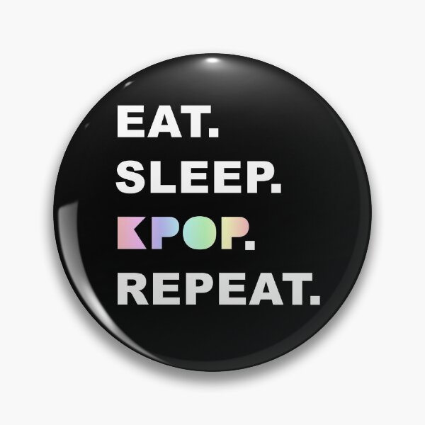 Item preview, Eat Sleep Kpop Repeat (White Text) designed and sold by BetweenTwoPages.