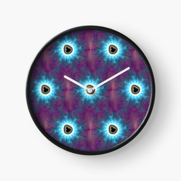 Switched on Mandelbrot Electrical Fractal Abstract Clock