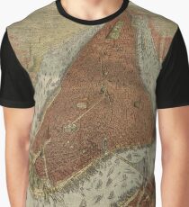 Camiseta gráfica Vintage Pictorial Map of New York City (1879) 2