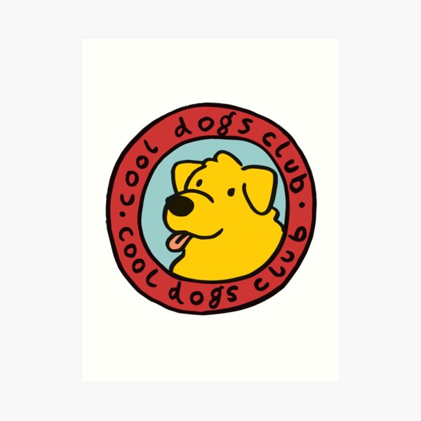 cooler Hundeclub Kunstdruck