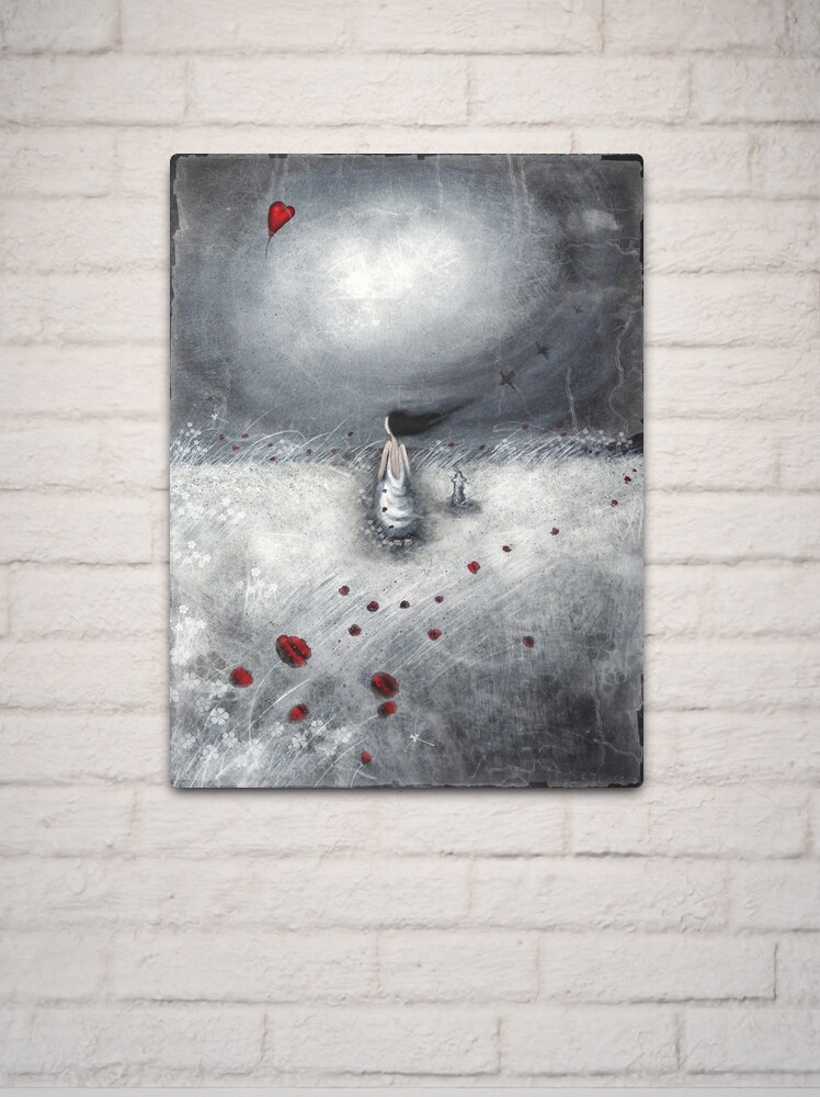Thumbnail 2 of 4, Metal Print, Let your heart find its way.... designed and sold by theArtoflOve.