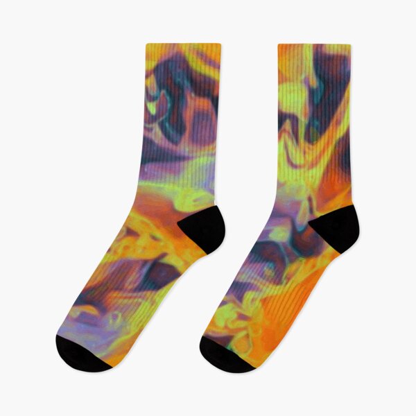 Item preview, Blazin - purple yellow green orange red abstract swirl pattern designed and sold by JaycraveDesigns.
