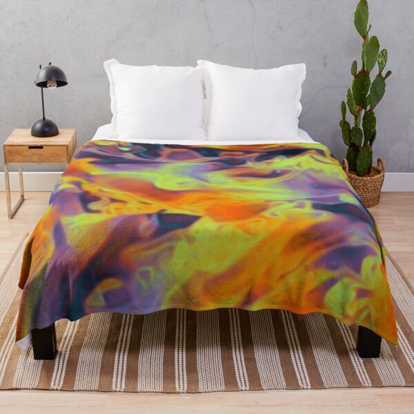 Item preview, Blazin - purple yellow green orange red abstract swirl pattern designed and sold by JaycraveDesigns.