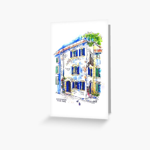 House on The Square, Trausse Minervois Greeting Card