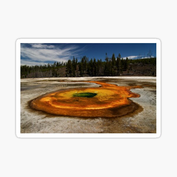 Chromatic Pool - Upper Geyser Basin - Yellowstone National Park Sticker