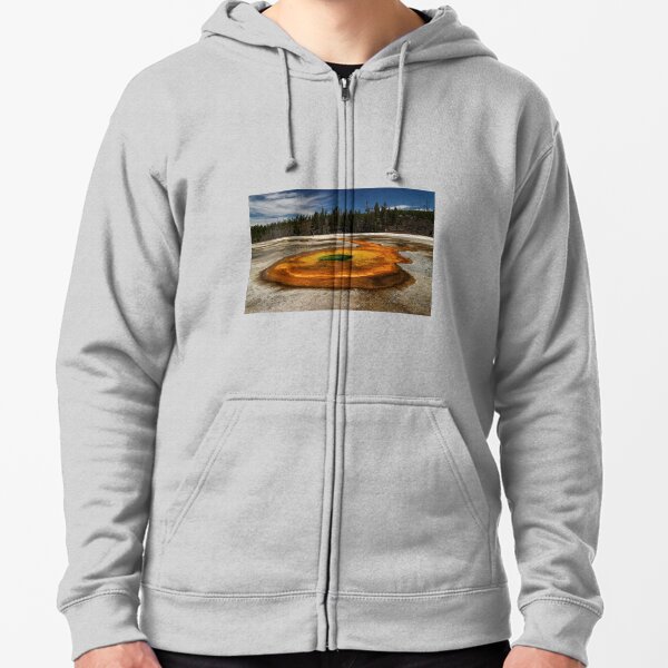 Chromatic Pool - Upper Geyser Basin - Yellowstone National Park Zipped Hoodie