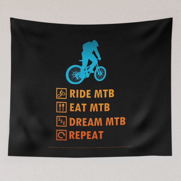 Aperçu de l'œuvre Ride MTB Eat MTB Sleep MTB Repeat créée et vendue par aktiveaddict.