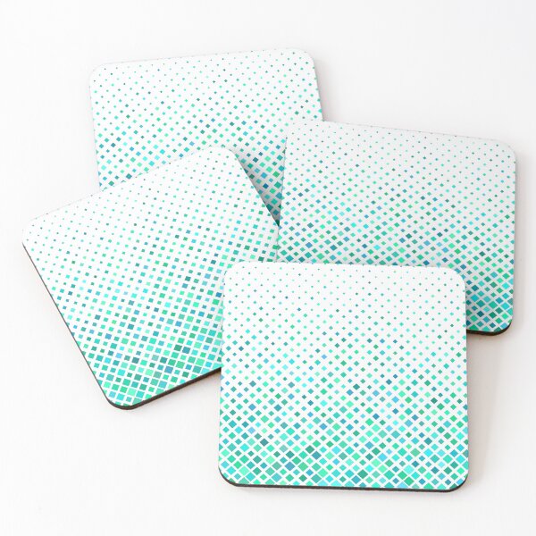 Item preview, Diagonal Cyan Squares designed and sold by hatimelhag.
