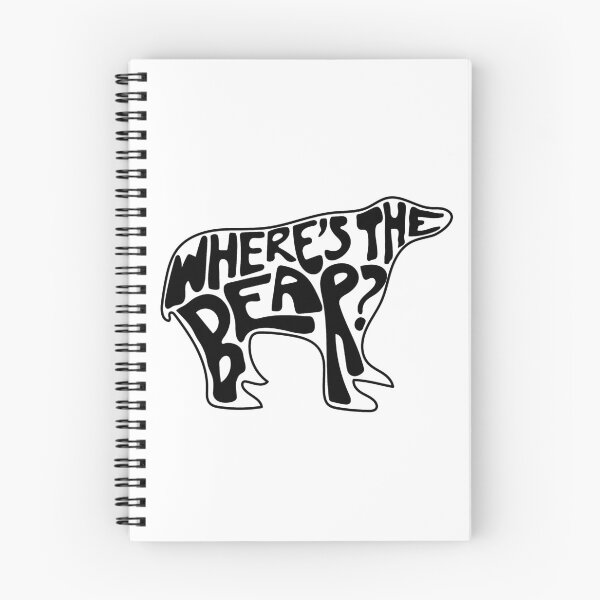 Item preview, Where's The Bear? Hand lettering in the shape of a bear. David Rose to Patrick Brewer on The Hike when a branch snaps. designed and sold by The-Goods.
