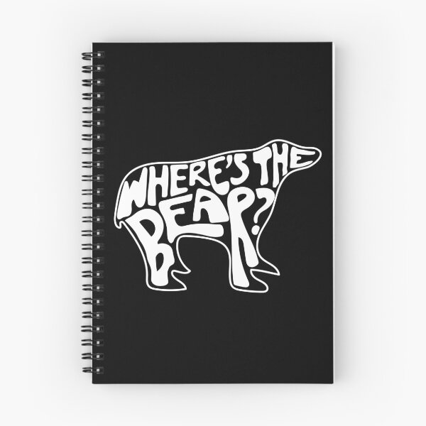 Item preview, Where's The Bear? Hand lettering in the shape of a bear. David Rose to Patrick Brewer on The Hike when a branch snaps. designed and sold by The-Goods.