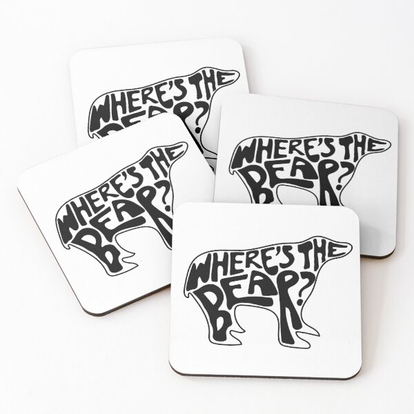 Item preview, Where's The Bear? Hand lettering in the shape of a bear. David Rose to Patrick Brewer on The Hike when a branch snaps. designed and sold by The-Goods.