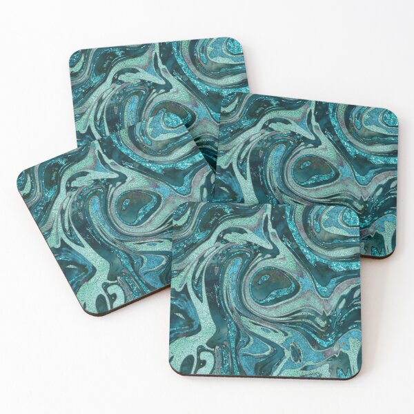 Item preview, Magic Marble Gemstone Turquoise Teal designed and sold by artsandsoul.