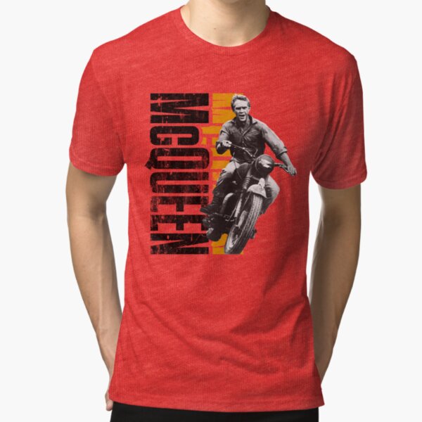 Steve Mcqueen T Shirt Biker Motorcycle Retro Racing Funny Motorbike