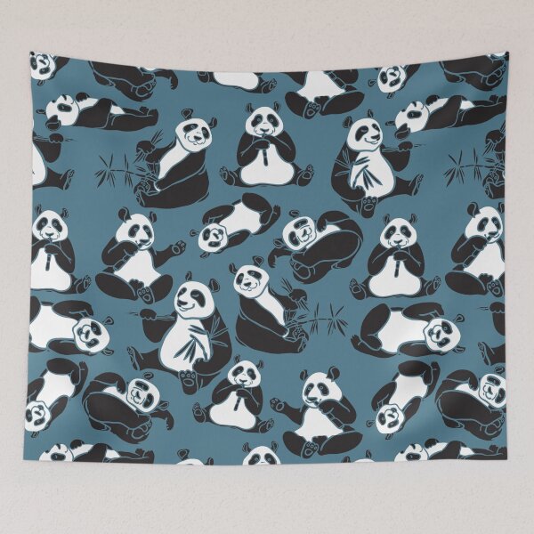 Item preview, Panda Playful  Bamboo Stick And Leaves Seamless Sublimation Pattern designed and sold by 108dragons.