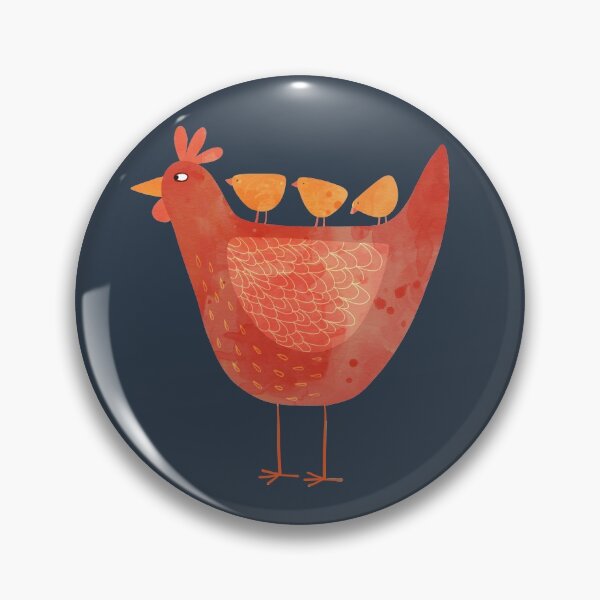 Item preview, Hen and Chicks on Blue designed and sold by squirrell.