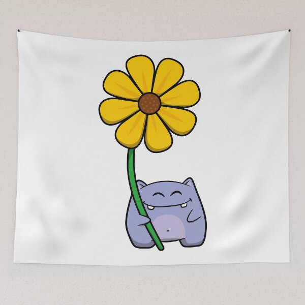 Item preview, Little Monstah with flower designed and sold by ClumsyCat.