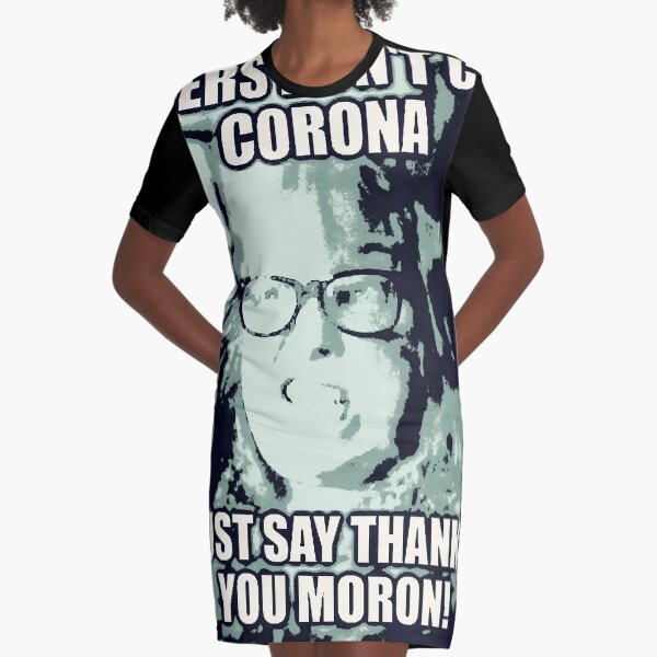 Just Say Thank you Graphic T-Shirt Dress