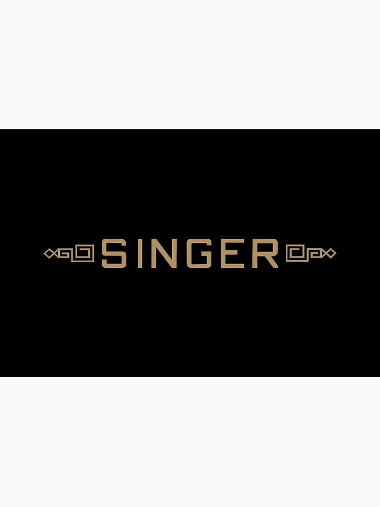 Vintage Singer Logo With Scrolls Laptop Skin By Bonj Redbubble