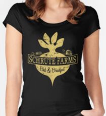 Schrute Farms B&B (no circles) Women's Fitted Scoop T-Shirt