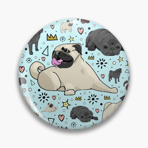 Item preview, Pugs in Blue designed and sold by Nemki.