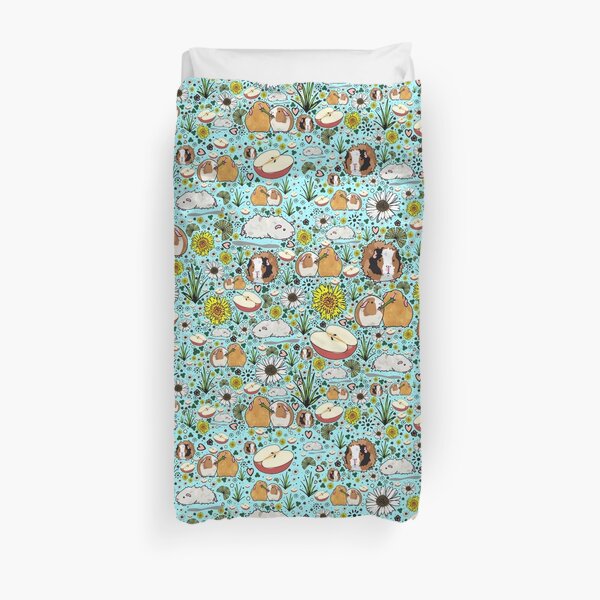 Guinea Pigs in Blue Duvet Cover