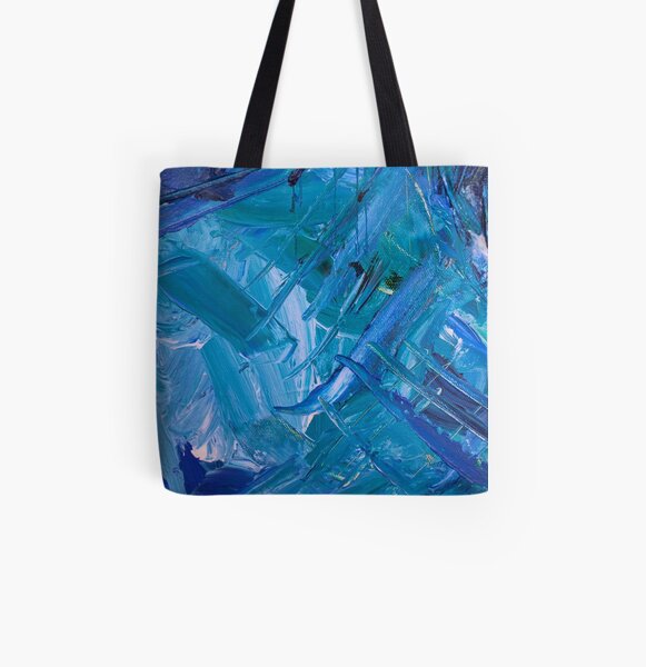 Blue Watercolor Painting All Over Print Tote Bag
