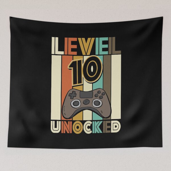 Item preview, 10th Birthday Gift Video Game unlocked Level 10 year old  designed and sold by 2blackcherries.