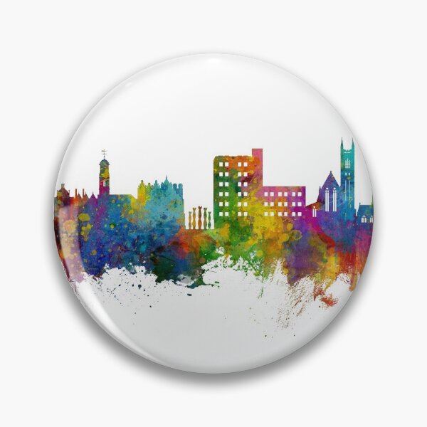 Item preview, Warrington England Skyline designed and sold by ArtPrints.