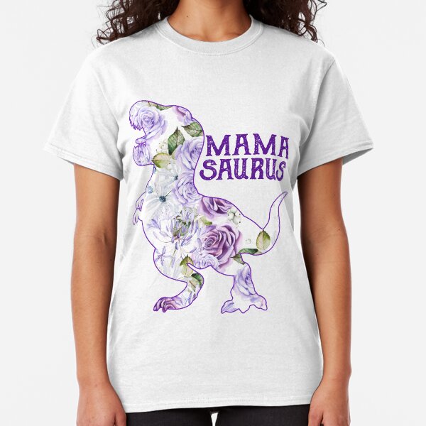 Marent Codde Mamasaurus Riding Babysaurus Funny Mama Saurus Long Sleeve T-Shirt