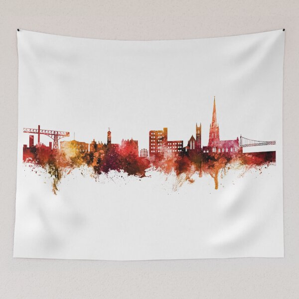 Item preview, Warrington England Skyline designed and sold by ArtPrints.
