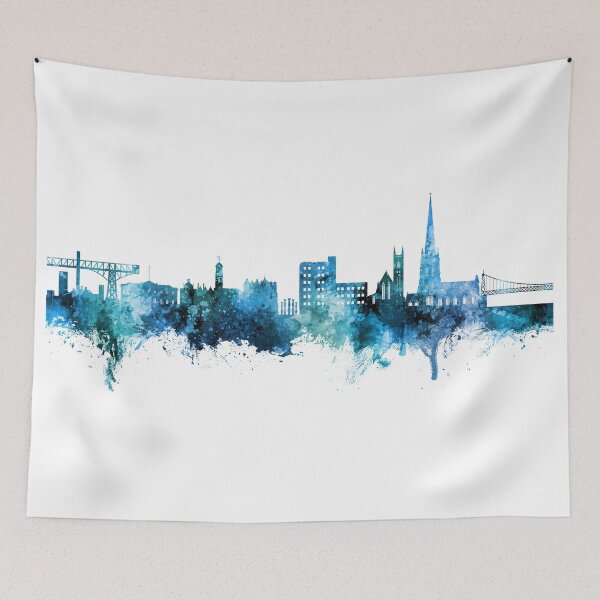 Item preview, Warrington England Skyline designed and sold by ArtPrints.