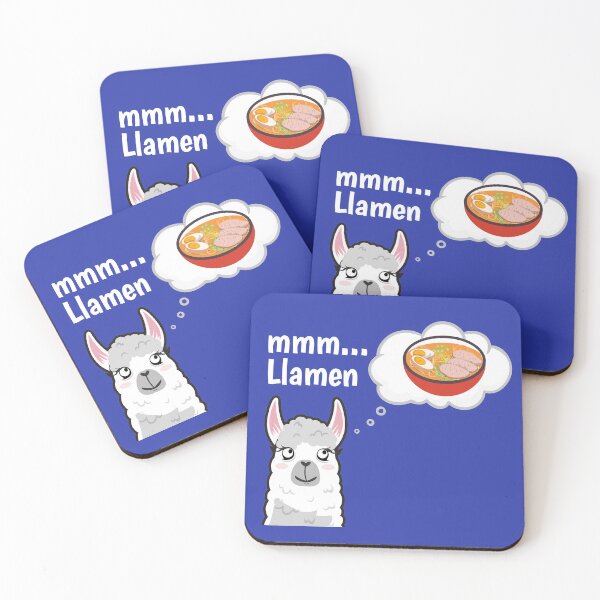 Item preview, FUNNY LLAMA HAVING A BOWL OF JAPANESE RAMEN NOODLE designed and sold by azamaniacox.