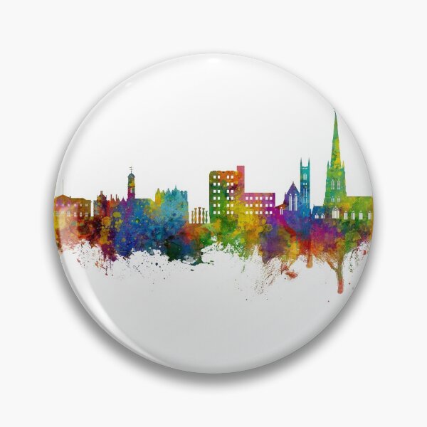 Item preview, Warrington England Skyline designed and sold by ArtPrints.