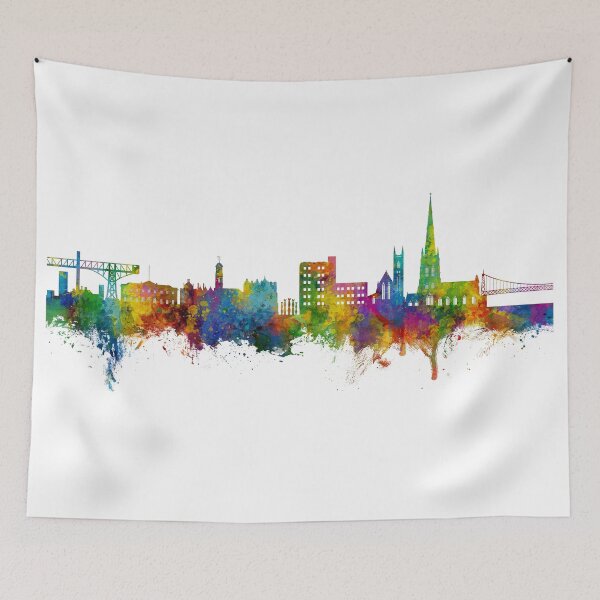 Item preview, Warrington England Skyline designed and sold by ArtPrints.