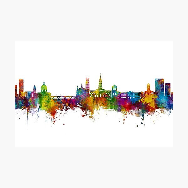 Artikel-Vorschau von Toulouse France Skyline, designt und verkauft von ArtPrints.