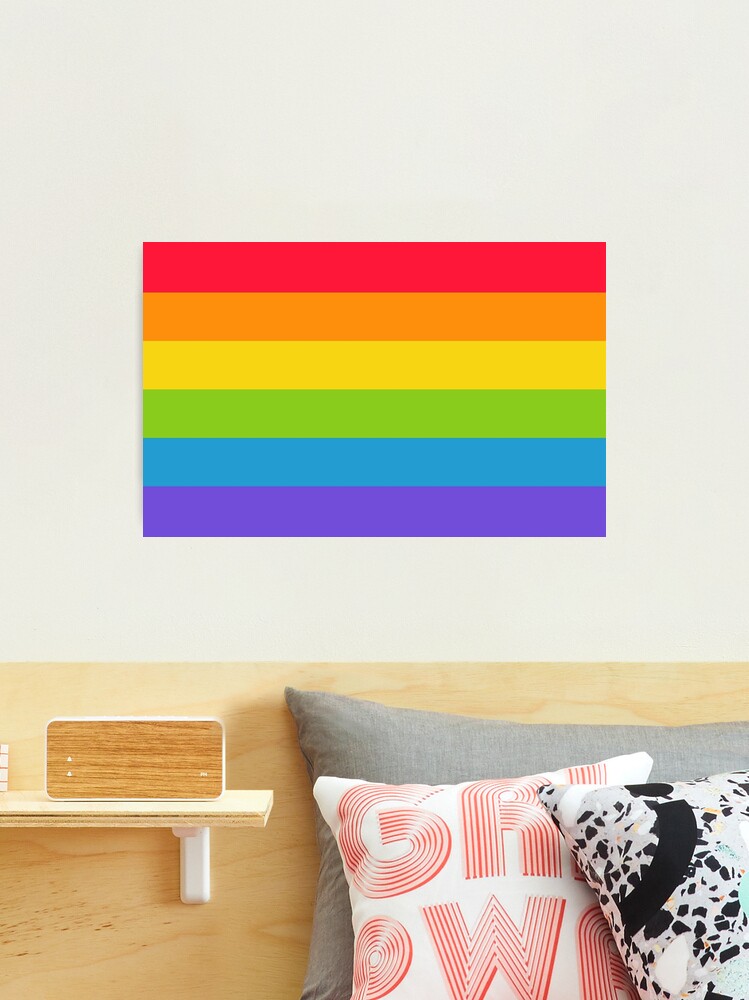 LGBT modern rainbow flag pastel bright colors Gay Lesbian