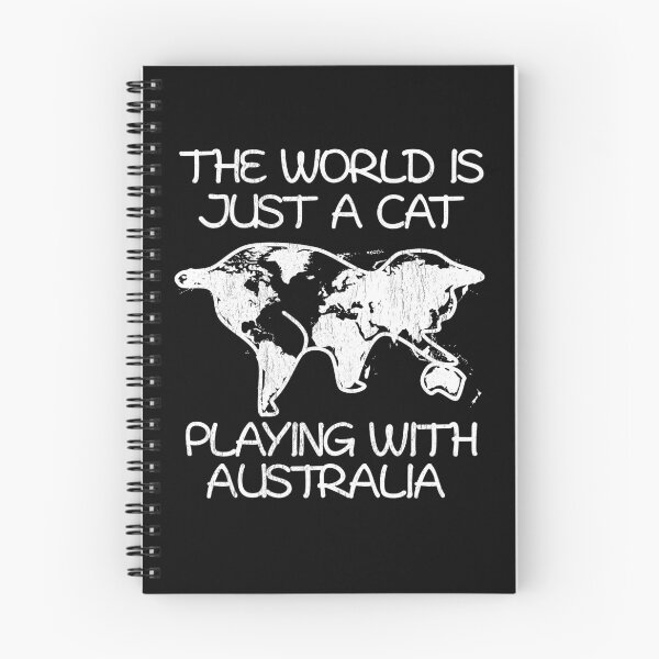 Item preview, The world is just a cat playing with Australia designed and sold by NerdySherds.
