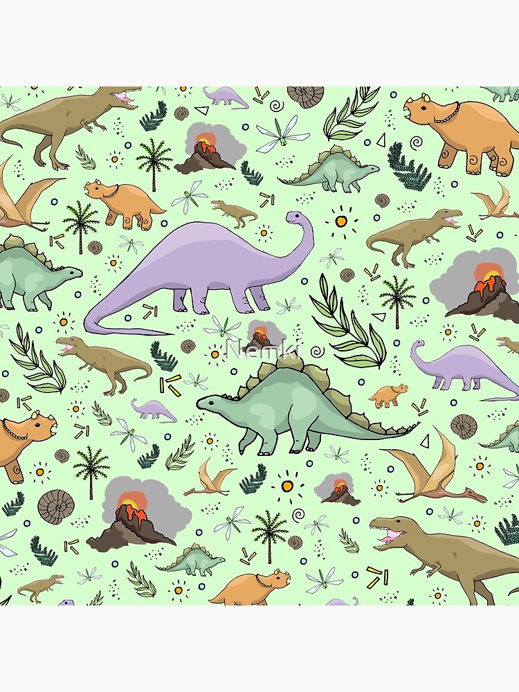 Dinosaurs in Green by Nemki