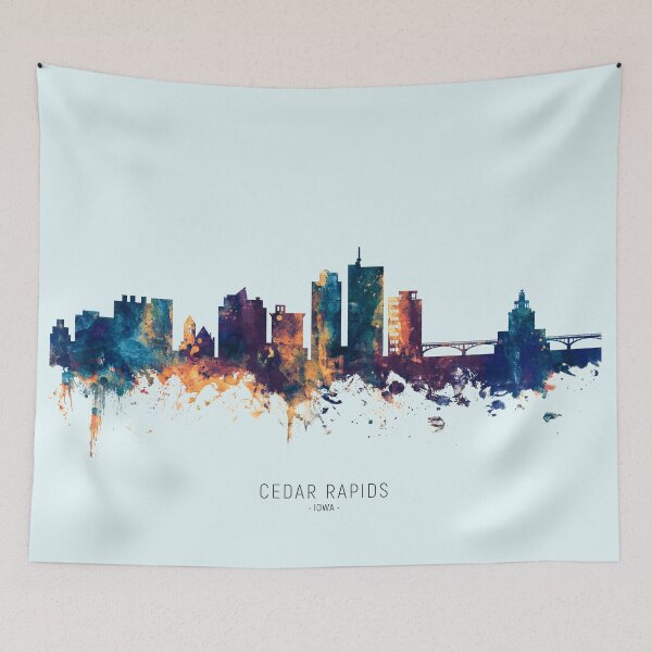Item preview, Cedar Rapids Iowa Skyline designed and sold by ArtPrints.