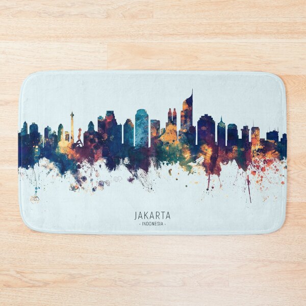 Item preview, Jakarta Skyline Indonesia designed and sold by ArtPrints.
