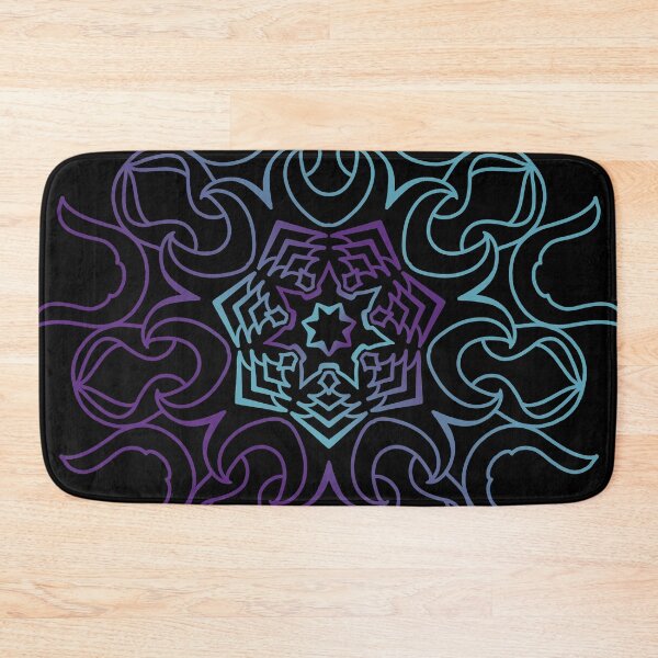Item preview, Sleepy horned mandala Purple to Blue designed and sold by SirCrim.